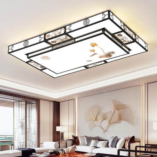 智能语音新中式led吸灯厅灯简新款灯顶具现代约大通用款气卧室大