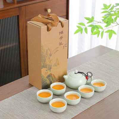 德化功夫茶具套装礼盒套装家用送礼整套便携式泡茶壶商务活动礼品