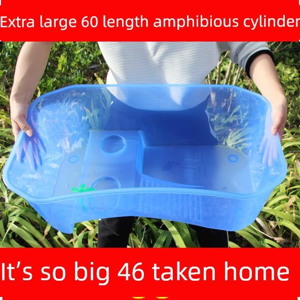 乌龟缸带晒台免换水别墅养龟的专用缸家用巴西龟饲养箱盒小大型盆