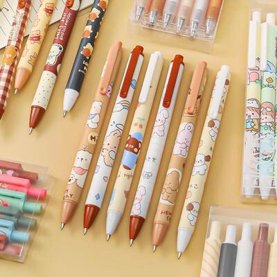 Zoecor 6Pc/Lot Kawaii Gel Pen Set Cute Ballpoint Pens руч