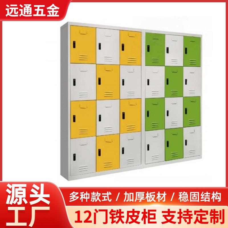 12门铁皮柜员工储物文件柜密码锁健身房游泳馆存包更衣柜物品存放