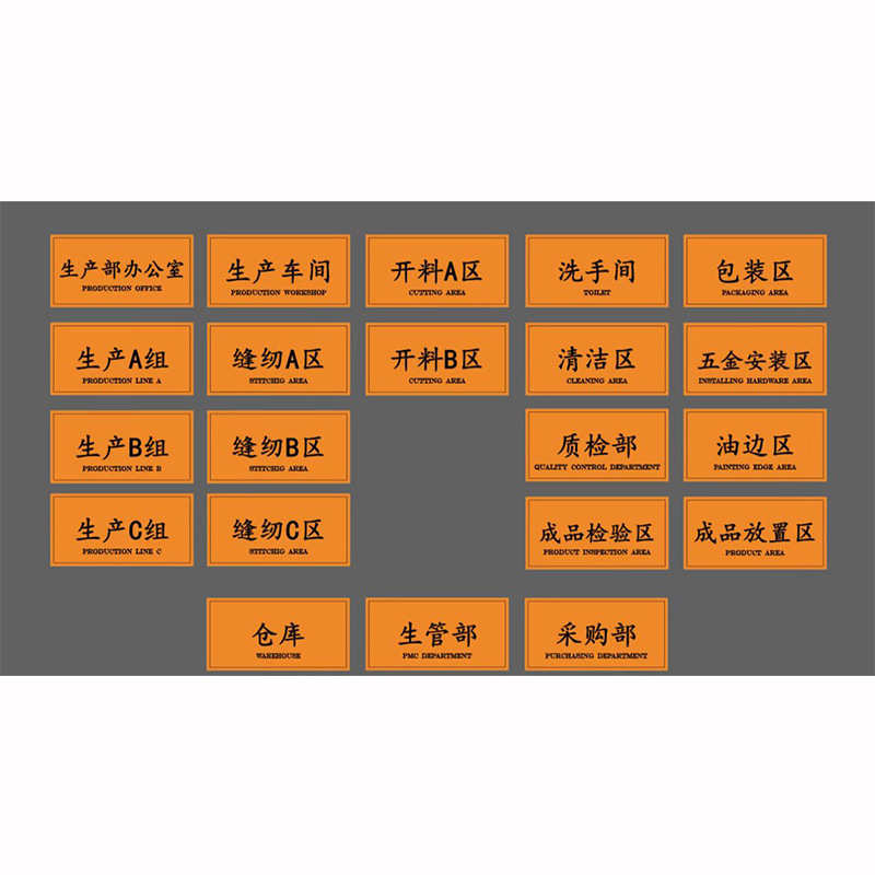透明标提示生产车间uv批发挂牌亚克向展示牌标识门牌温馨牌高力式