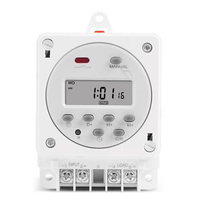 CN101E 七天可编程定时器开关带安装底座时控定时开关电源输出16A