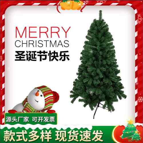 新款直销源头1.8米绿色仿真圣诞树pvc防火枝头圣诞树圣诞节装饰