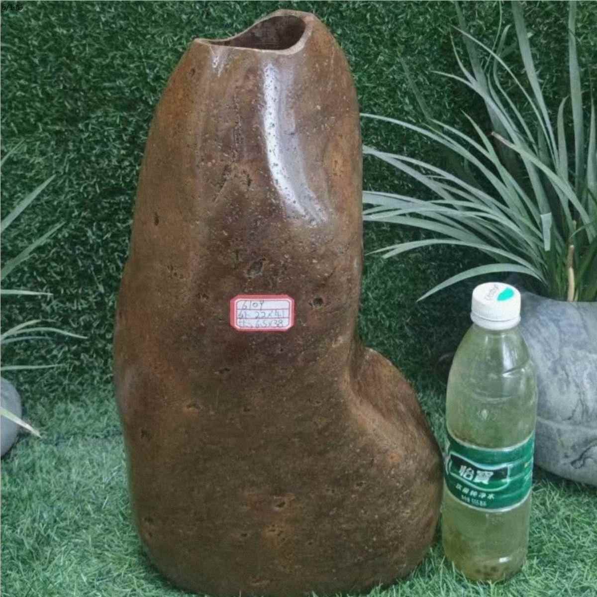 鹅BUE石花瓶。石生头花盆,培花瓶,水花瓶及工艺品摆件。卵原态庭