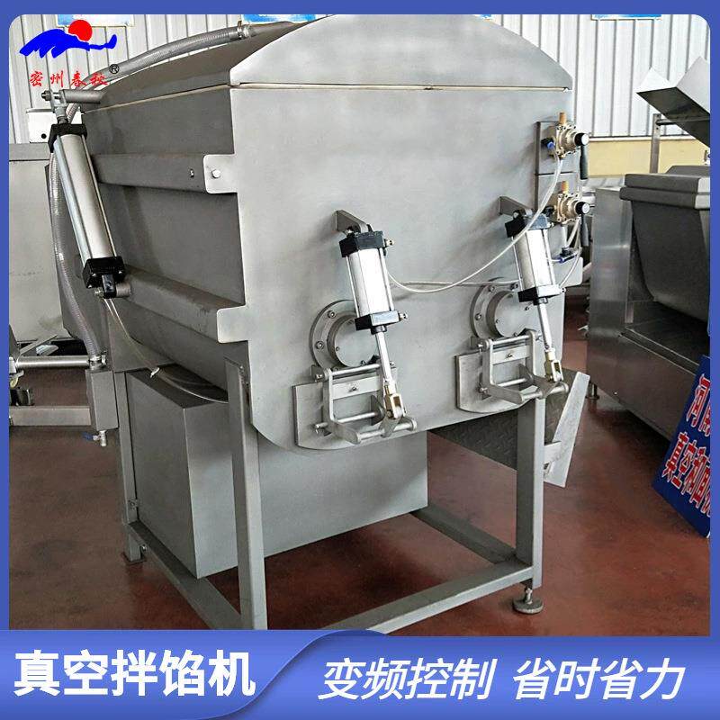 肉丸鱼丸真空拌馅机火腿肠灌肠馅料搅拌机多功能双绞龙拌馅设备