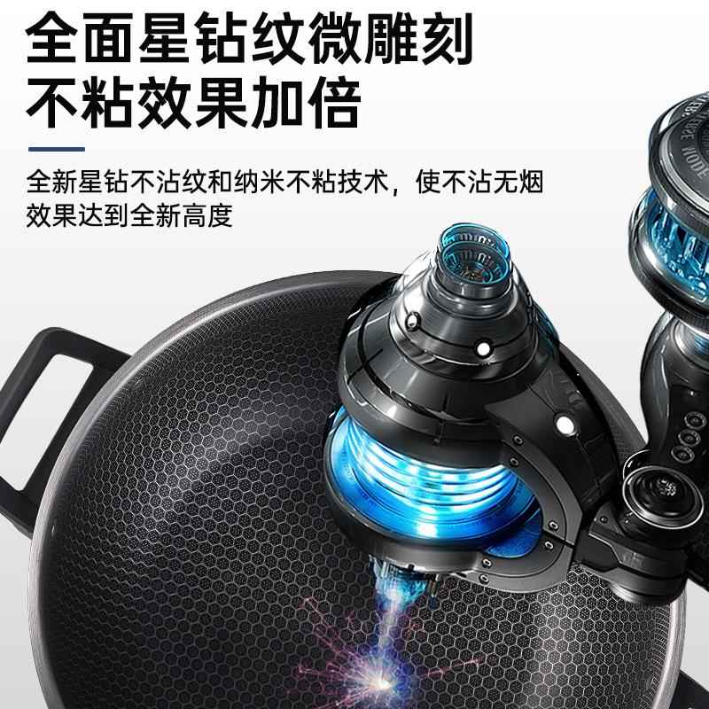 能多功蜂窝不粘电锅家用电热锅锅蒸煮炒G31（蓝炒煎锅一体式火电