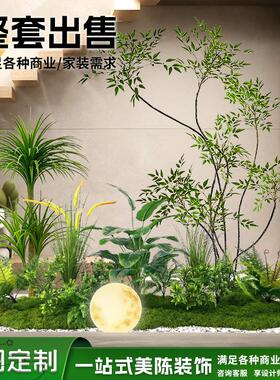 彷真绿色植物造景观室内橱窗楼梯下彷生花定制场景装饰布置假树植