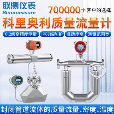 联测精度科里奥利质量流量计智能显示科氏力传感器液体浆液浓度