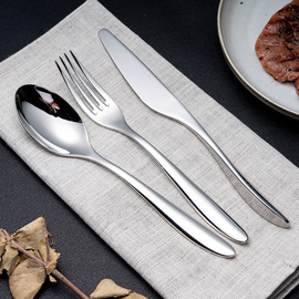 onlycook 欧式304不锈钢西餐餐具 家用牛排叉套装 叉子勺子餐
