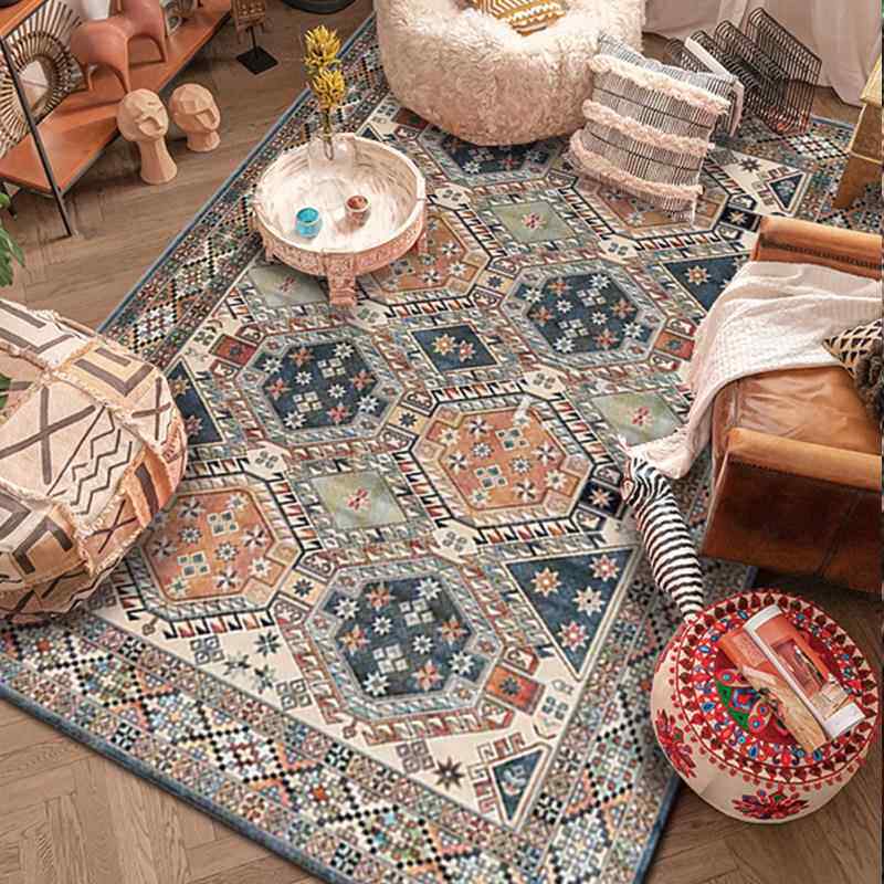 现货波斯客厅地毯地垫卧室床边满铺地毯花纹民宿酒店茶几沙发地毯