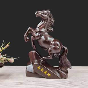 花梨馬擺件木質工藝禮品生肖馬開業(yè)禮品喬遷之喜客廳裝 飾馬到成功