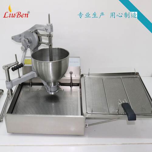 手动下料波D提形圈圈甜甜圈机多拿兹o50nut形s球油炸机台式三种模