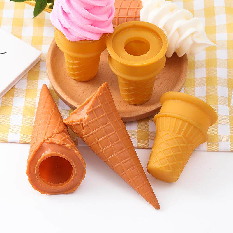 仿真食玩脆皮甜筒玩具模型创意DIY奶油冰淇淋蛋筒蛋挞底座饰品