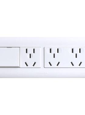 飞8雕位2孔A31184插12孔多孔自由组合插座114型开关0面板家用墙壁