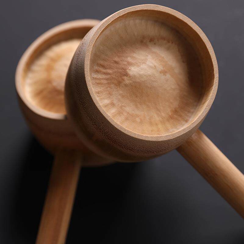水水竹勺舀实 木茶勺茶则茶宰相肚-铲 厨米瓢面瓢房盆饭勺饭手绘