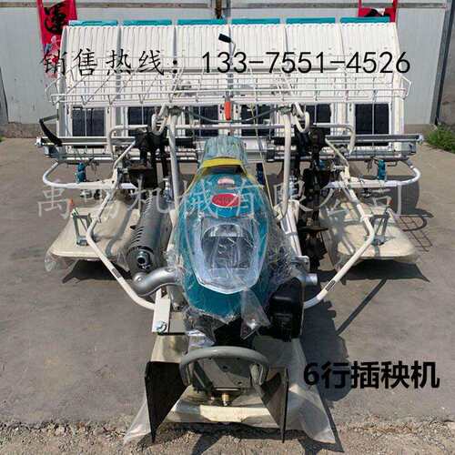 育秧盘育秧自走式高速六行水稻插秧机低速播秧机手扶4行6行插苗机