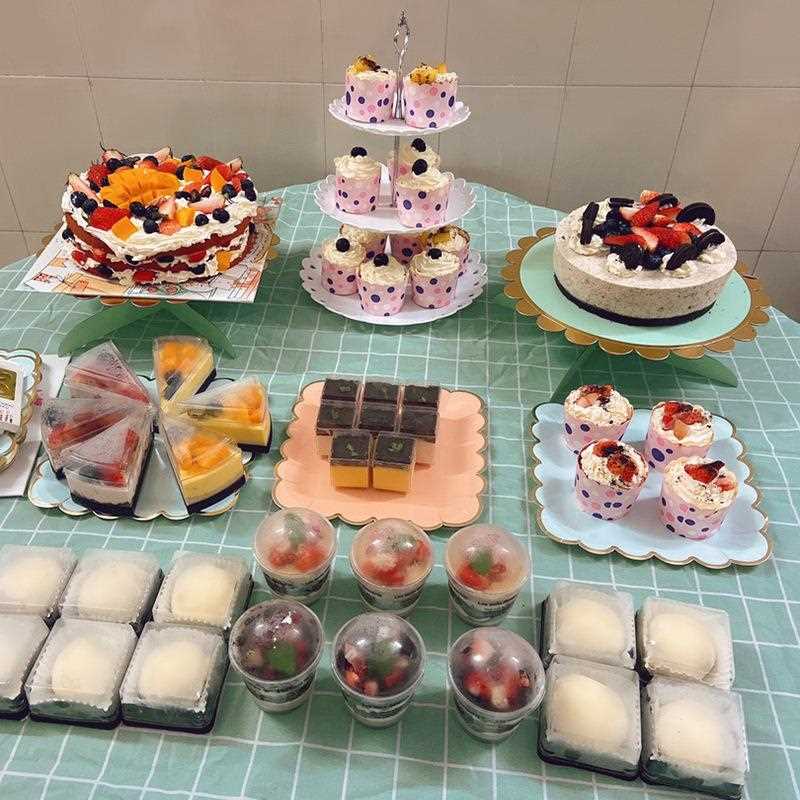 新款直销一层甜品台摆件展示架蛋糕托盘生日摆台布置派对装饰点心