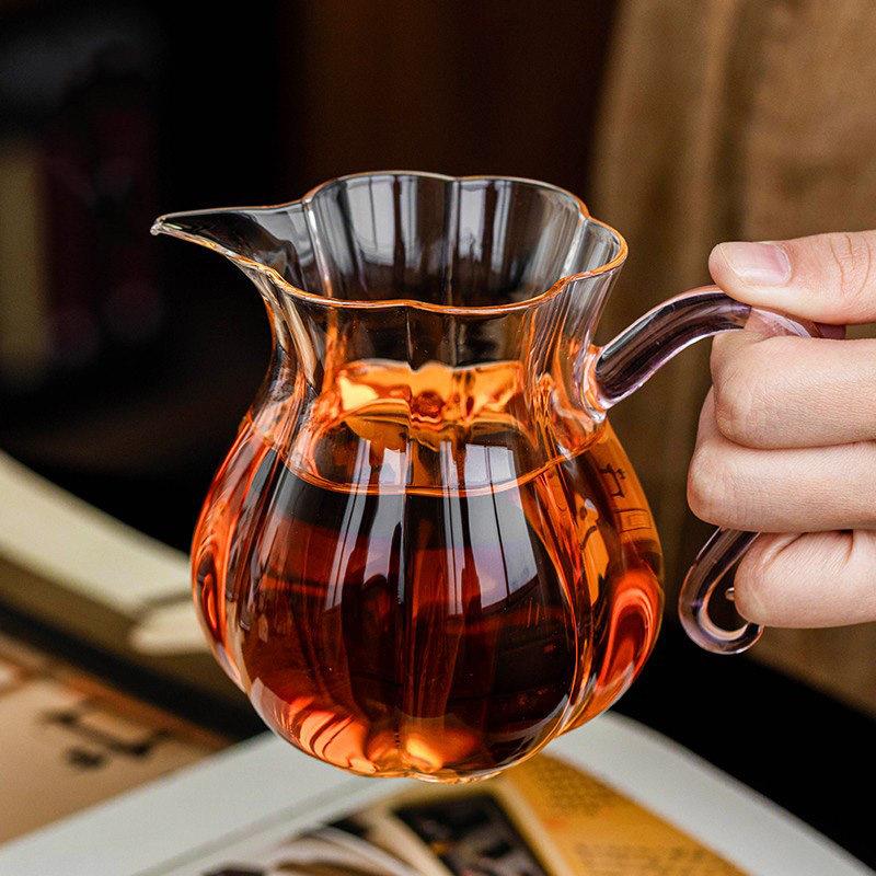 公道杯玻璃高档2024新款泡茶公杯加厚耐高温侧把茶海高硼硅分茶器