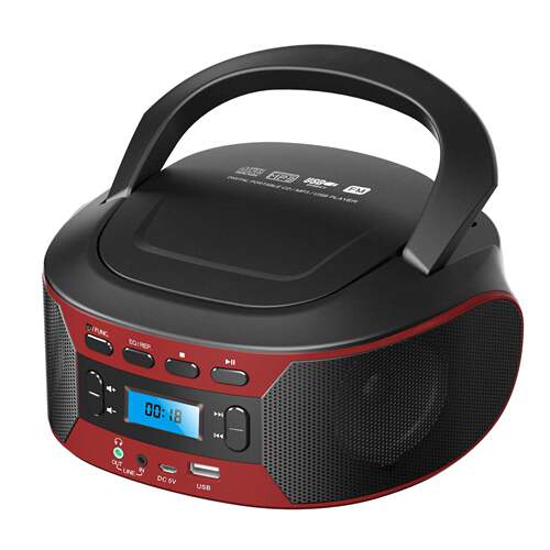 跨境复古cd机手提式Boombox家用音乐专辑蓝牙CD播放器FM收音机