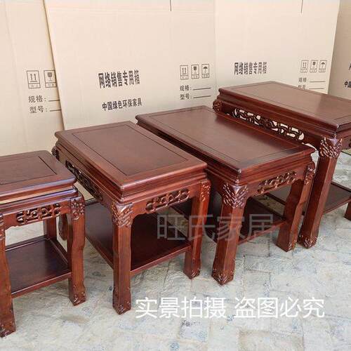 超承重盆景60×40×架架实木缸奇石底榆木客厅座花盆架鱼简约现代