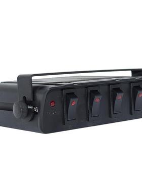 4位开关箱红灯圆形摇杆3PNO-OFF开车汽改装中控GHO开关关盒面板40