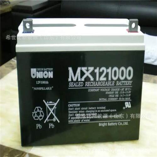 UNION友联蓄电池JMX121000铅酸免维护12V100AH通信机柜用电源