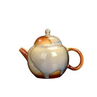 仿古柴烧单壶大肚壶纯手工家用陶瓷过滤泡茶壶防烫功夫茶壶分茶器