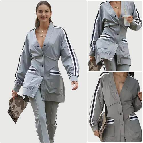 2025 Spring/Summer/Autumn/Winter Women's Long-Sleeved V-Neck