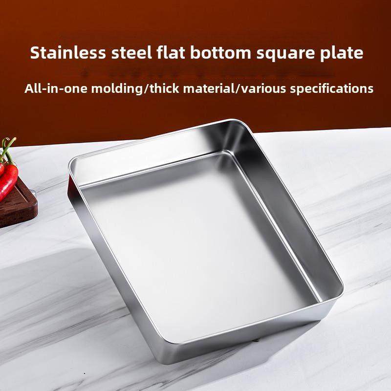 窄边矩形鸭托盘304不锈钢平底底板提拉米苏盒蒸板熟鸭颈托盘,餐饮具,盘,淘宝优惠券,粉丝福利购,淘宝优惠卷