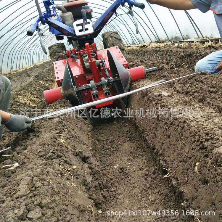 山坡地开沟起垄机一手扶车配套农用瓜果蔬菜高垄开沟起垄机
