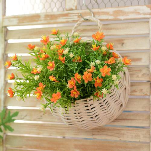 壁挂假花挂墙装饰小清新墙面上挂件彷真塑料花篮客厅墙壁室内干