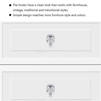 Decorative Skull Head Pull Wardrobe Door Knob Cupboard