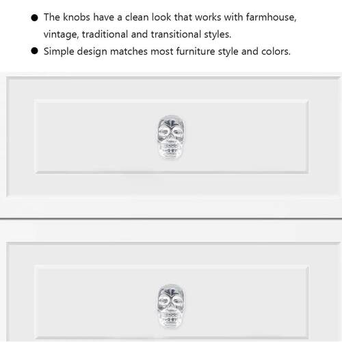 Decorative Skull Head Pull Wardrobe Door Knob Cupboard