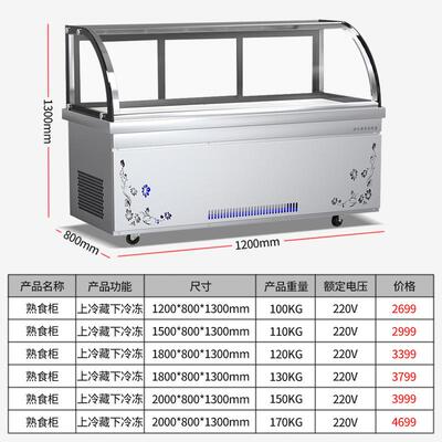 leco/食创卤菜n凉菜展示柜鸭933脖熟柜烧烤点乐菜柜冷藏保鲜熟食