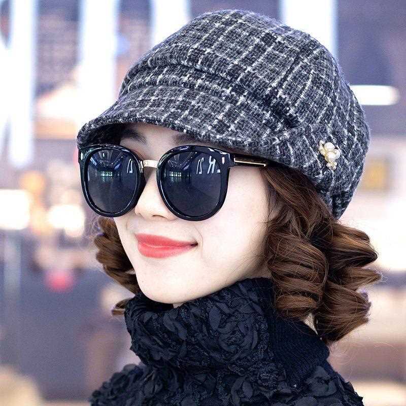 新款直销妈妈帽子假发一体女超短卷发假发逼真自然帽子带头发秋冬