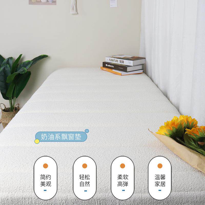 02泰迪绒飘窗垫四季用坐垫通加厚客5厅卧室阳台2垫子012落地窗小