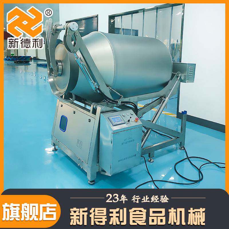 全自动鸡翅腌制设备不锈钢腊肉液压真空滚揉机1000L鱼片入味机器