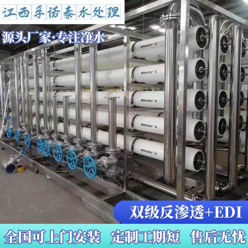 大型工业RO双级反渗透纯净水EDI超纯水高纯水去离子水纯化水设备