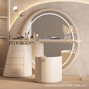 意式 全身镜收纳一体化妆桌 梳妆台高级感轻奢卧室现代简约房间新款