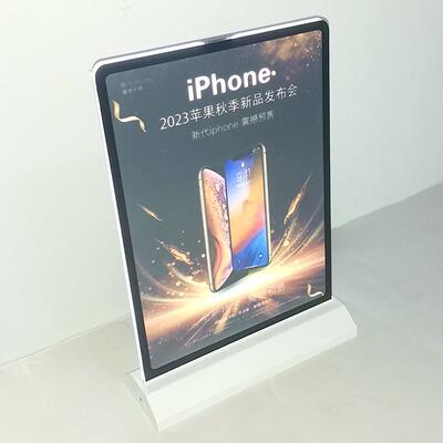 led插画发光灯箱桌面餐双面DEU充示电广台告展牌卡点亚克力定制展