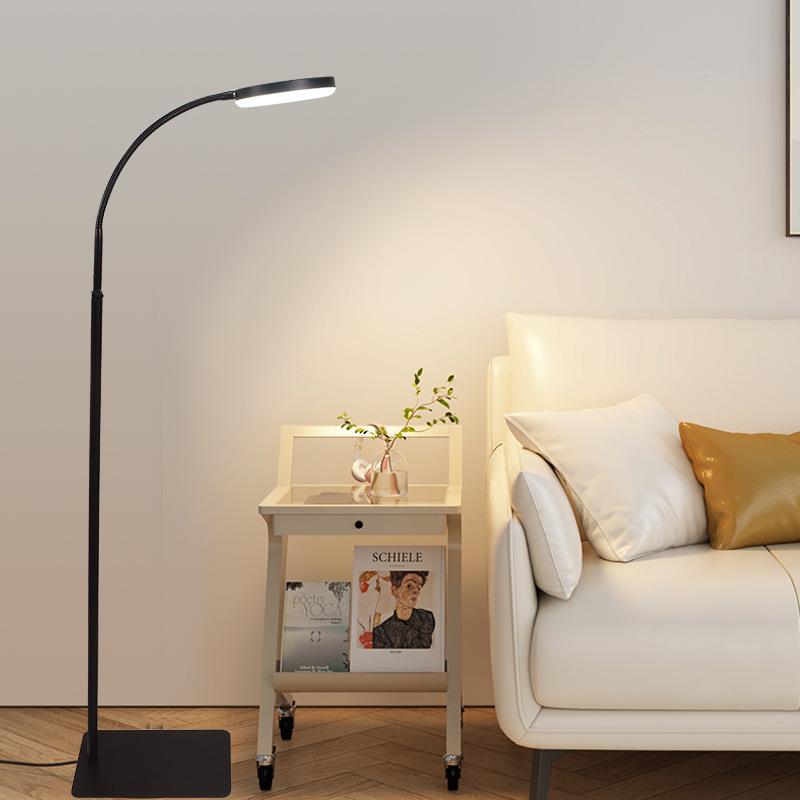 6软管落地灯客1厅沙0发旁边卧室床头台灯学习l412ed可调节光护眼