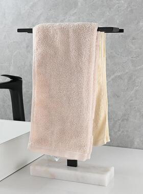 回卫生间SBH278大石座底毛巾杆防滑形毛理巾架浴室免打孔立式浴巾