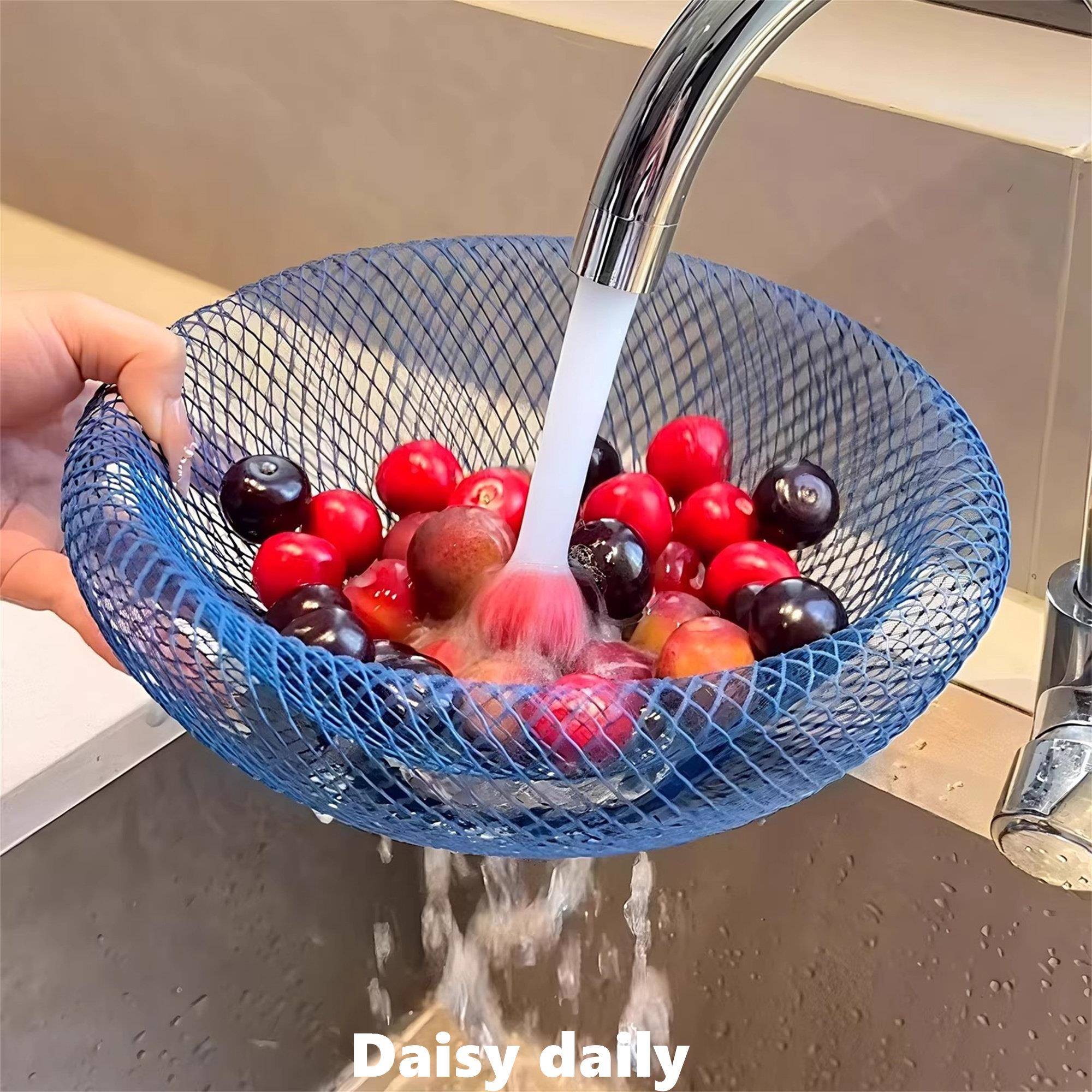鸟巢果盘果蔬沥水篮洗水果滤水果盆洗菜篮子厨房客厅家用加厚铁艺