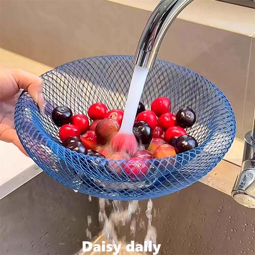 鸟巢果盘果蔬沥水篮洗水果滤水果盆洗菜篮子厨房客厅家用加厚铁艺