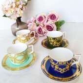 欧式 宫廷风咖啡杯碟一杯一碟骨瓷下午茶杯子高颜值陶瓷咖啡杯套装