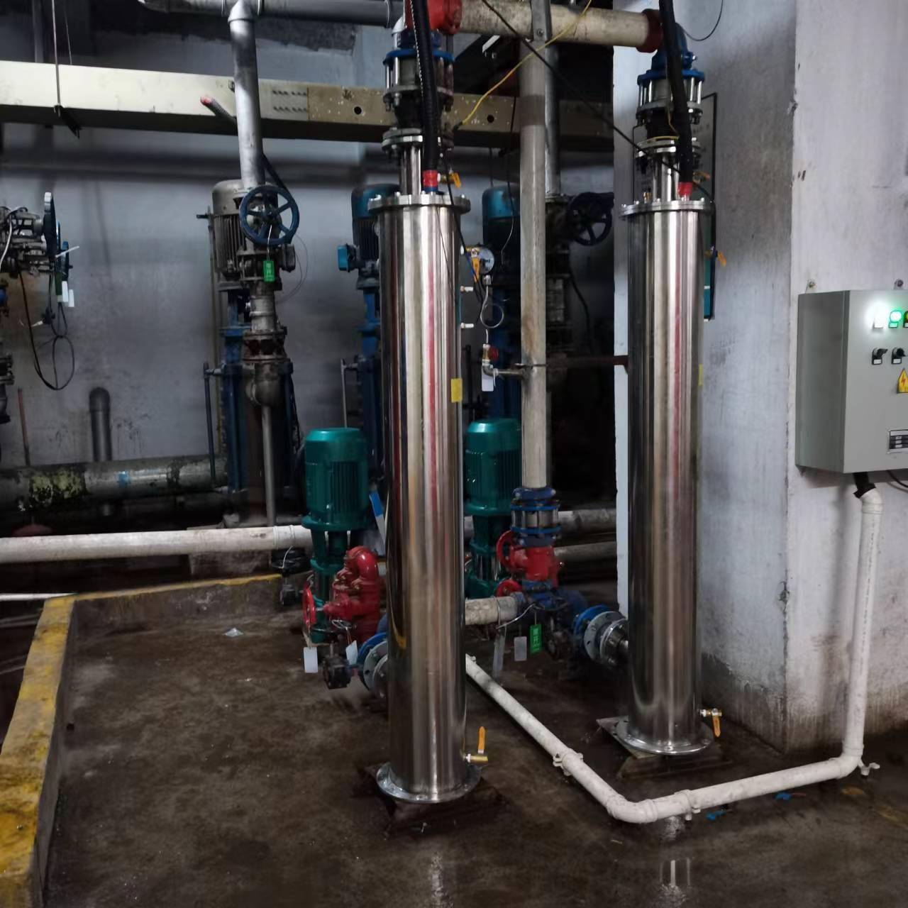惠州沃德不锈钢304材质低噪音管中泵老旧小区泵房改造变频管中泵