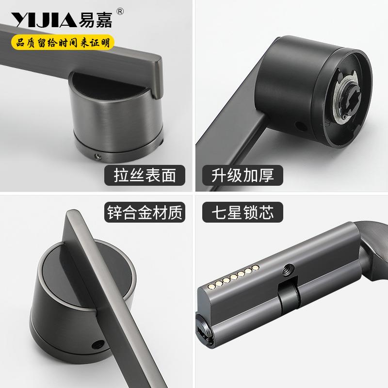 色门静锁室内72F102卧室家用房门锁实木门锁具房间通黑用型音门把