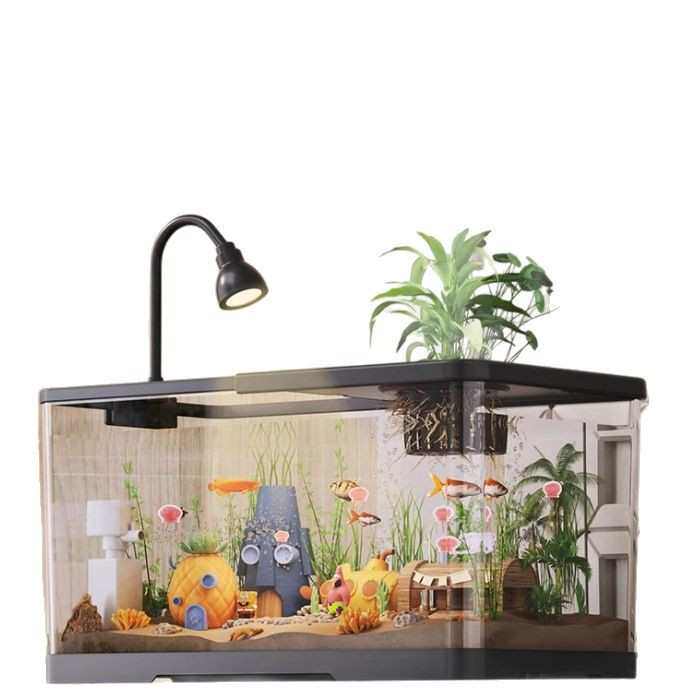 鱼缸小型桌面客厅生态造景过滤制氧一体机2025新款带盖家用金鱼缸,宠物/宠物食品及用品,桌面缸,淘宝优惠券,粉丝福利购,淘宝优惠卷