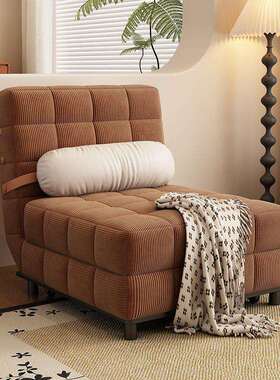 奶油复古单人可折叠折叠沙发沙ZYR床发户型伸缩能客厅多功两小用